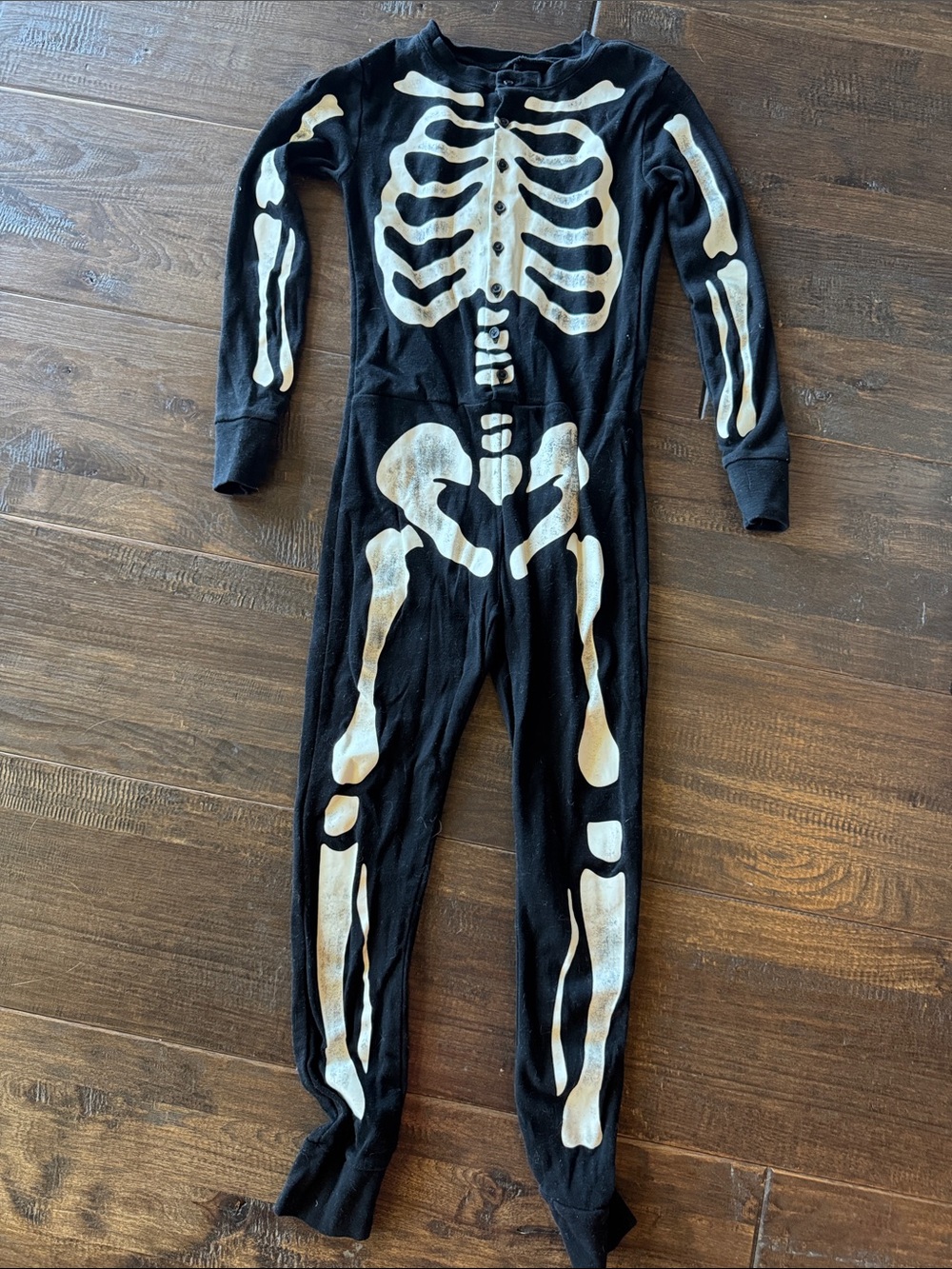 Old Navy Black, glow in the dark Skeleton onesie